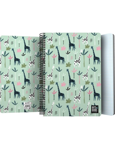 CUADERNO PP Fº 80H 90G C4MM BampB JUNGLE 294x21x16cm